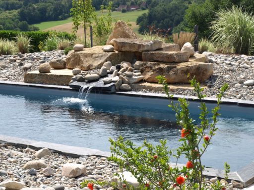 construction d'une pisicne- Aménagement d'une cascade